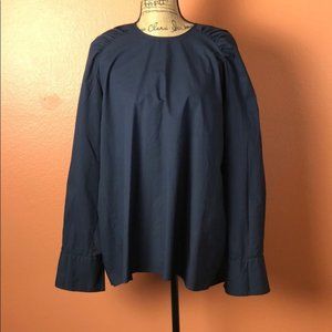 Thakoon Oversized Navy Cotton Blouse Pullover Size XL (Oversized 14)